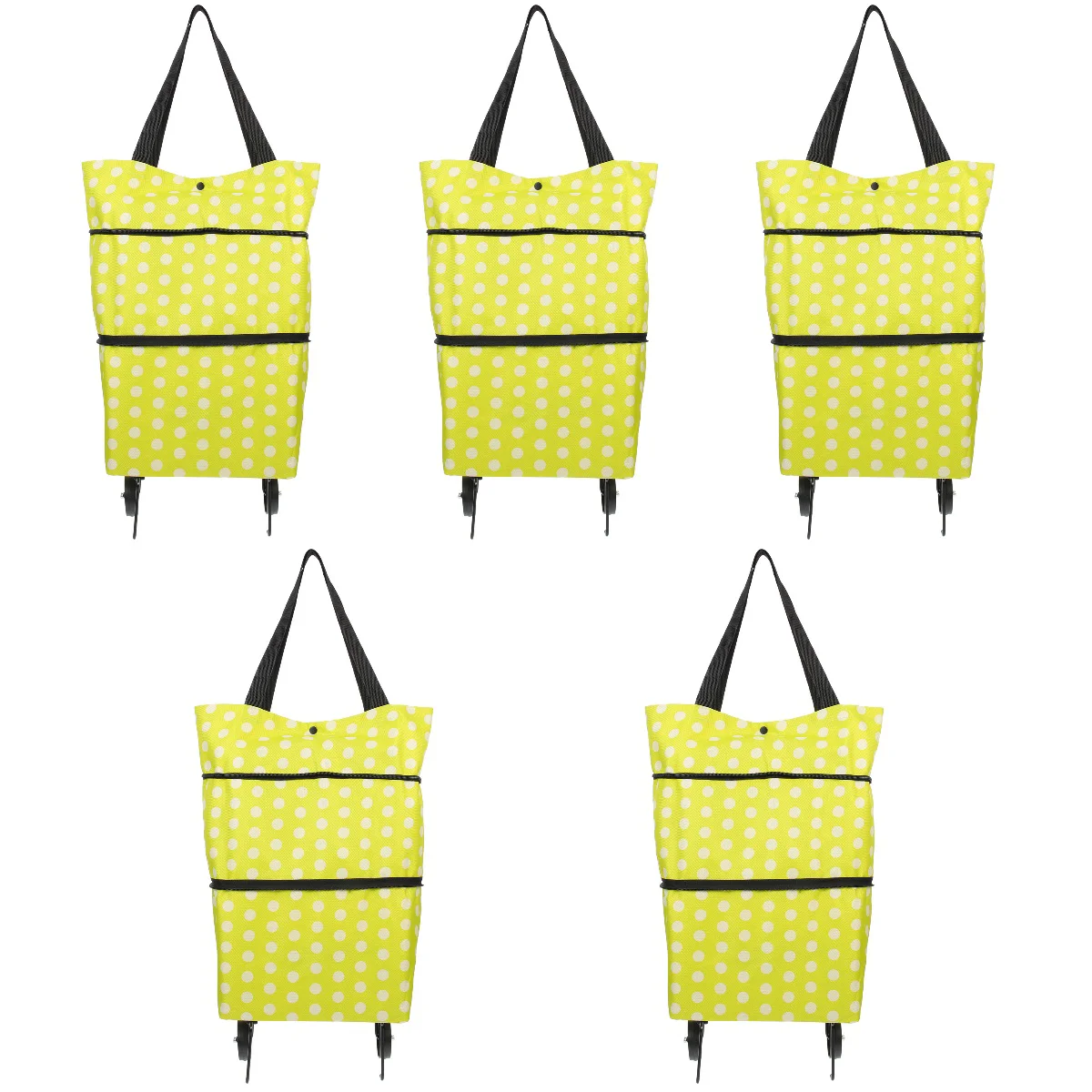 

5x Portable With Wheel Trolley Rolling Rolling Utility Cart Trolley Bags For Shopping Cart Rolling Grocery Cart for Home Outdoor