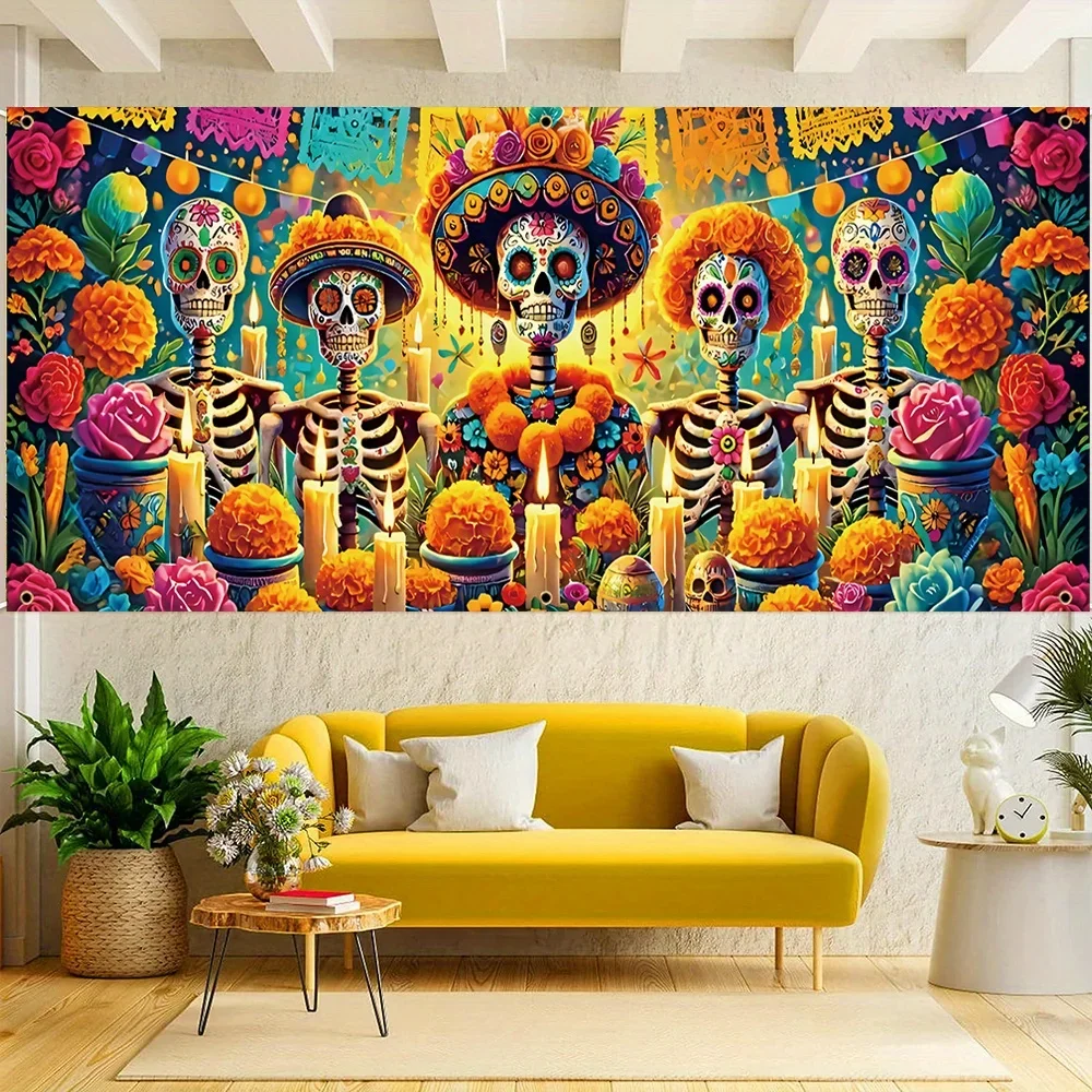 Дневник мертвецов в гараже-яркие цветочные принты с черепом для улицы
