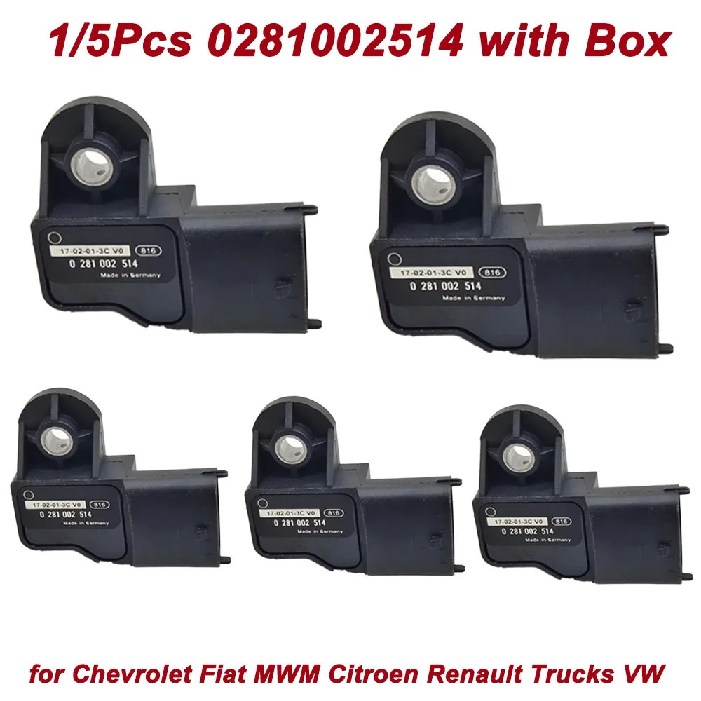 Датчик абсолютного давления для коллектора Bosch 0281002514 500351377 93342430 0261230098 Iveo Fiat MWM Renault