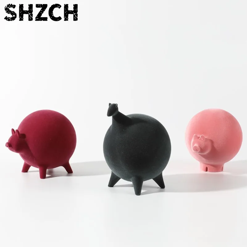 Фото MOMO Piggy - украшение для тумбы под телевизор, для гостиной, декор с мягким освещением, высококачественная светотехника, декор для прихожей. №3