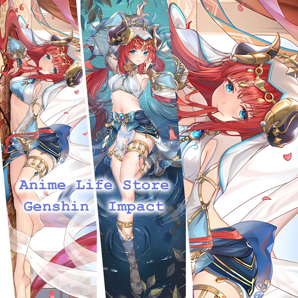 Nilou чехол для подушки тела Peachskin 2Way Dakimakura Anime Genshin наволочка по мотивам косплея