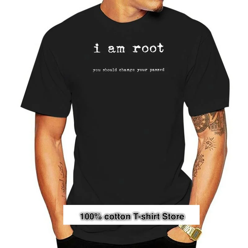 

I Am Root-camisetas de algodón para hombre, ropa de manga corta con estampado gráfico, Ubuntu, línea de mando, Linux, Unix