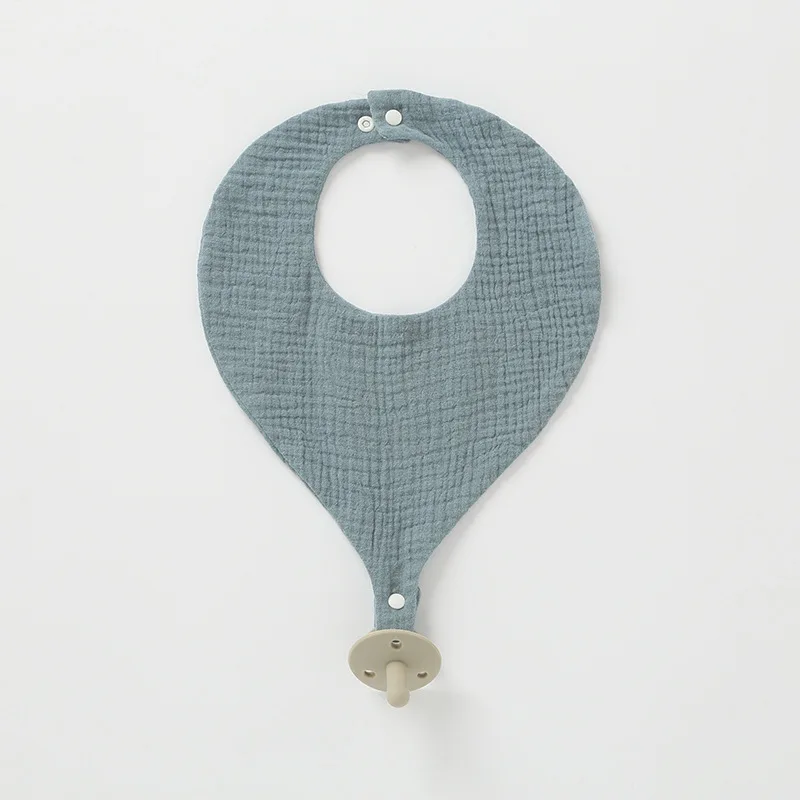 2PC New Design Cotton Gauze Baby Bibs Newborn Soft Saliva Towel Breathable Brup Cloth Bebe Bavoirs Adjustable Bib With Pacifier - купить по
