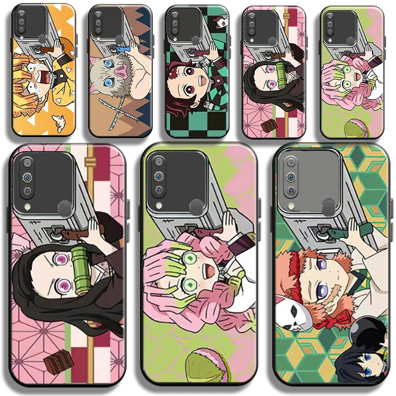 

Demon Slayer Agatsuma Zenitsu Phone Case For Samsung Galaxy M30 M30S Back TPU Black Coque Shockproof Liquid Silicon Funda Shell