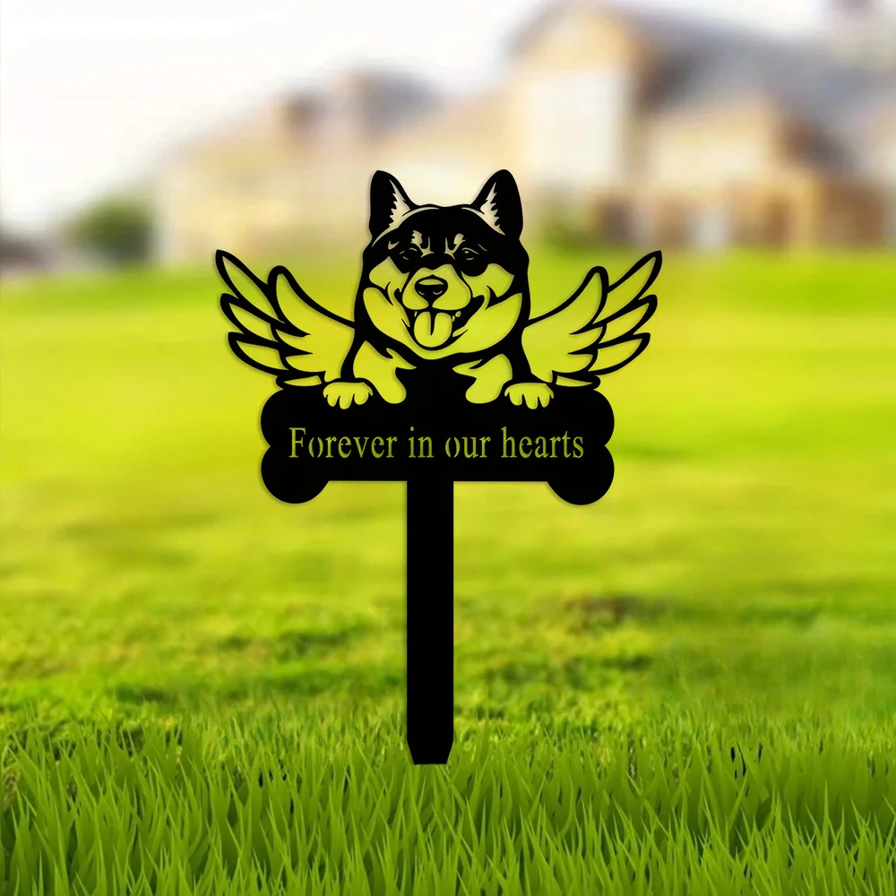 Мемориальный Металлический Кол В Форме Собаки Украшение Для Двора Маркер