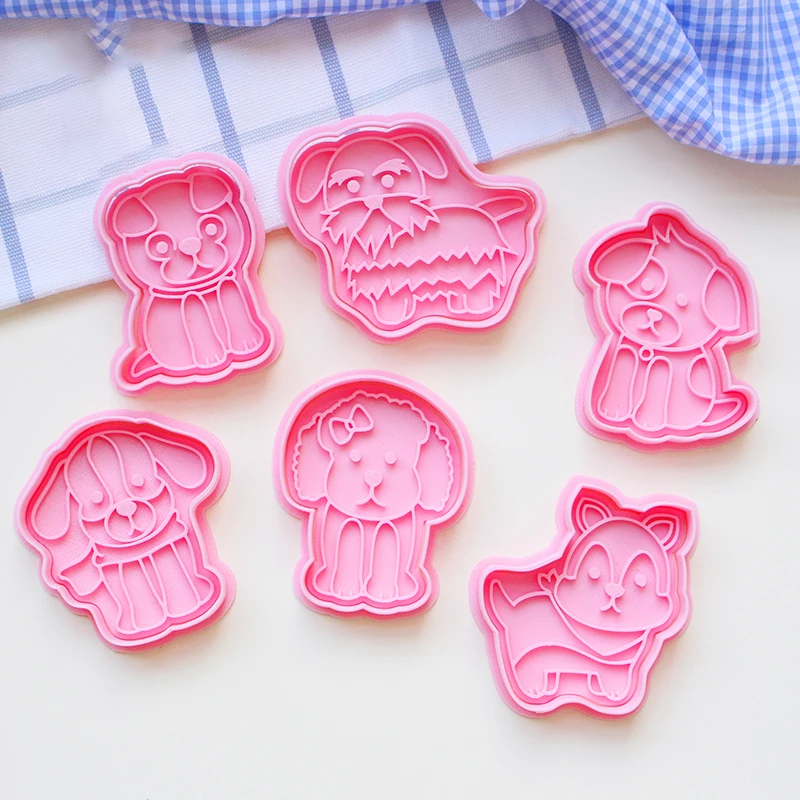 

Форма для печенья в виде мультяшной собаки, высекальная форма для вырезания животных, форма для печенья, глазурь для помадки, форма для биск...
