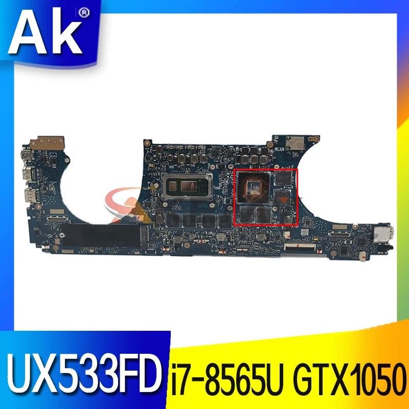 

UX533FD Motherboard for ASUS ZenBook15 UX533F UX533FN RX533F Notebook Mainboard With i7-8565U GTX1050 8G-RAM 100% working