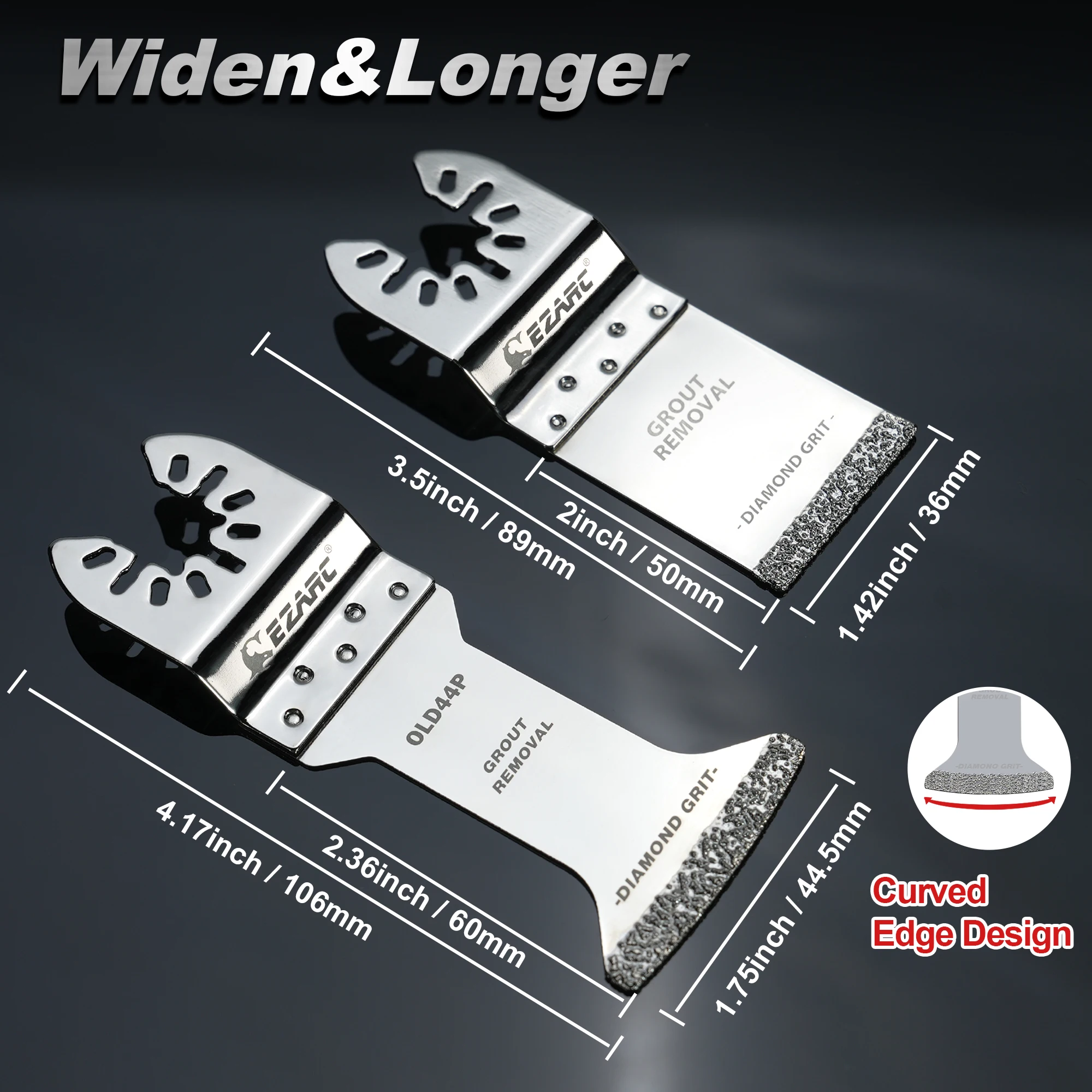 EZARC 3 шт. алмазные осциллирующие лезвия многофункциональный инструмент