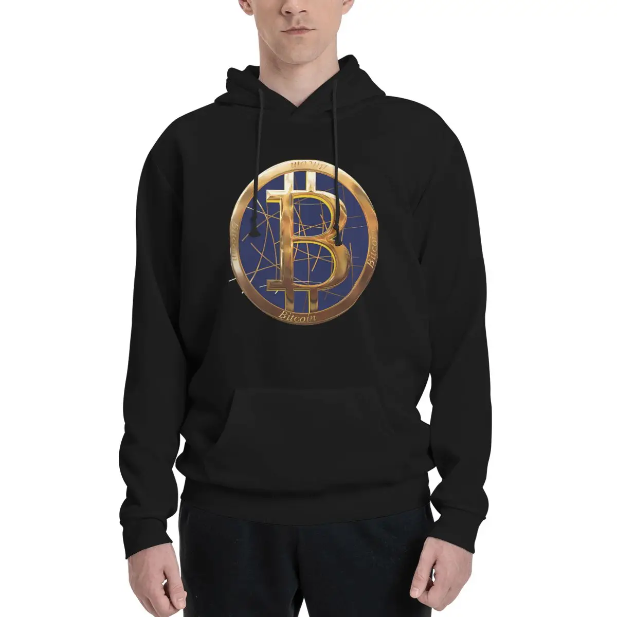 Полиэстеровые толстовки с принтом биткоинов и криптовалюты