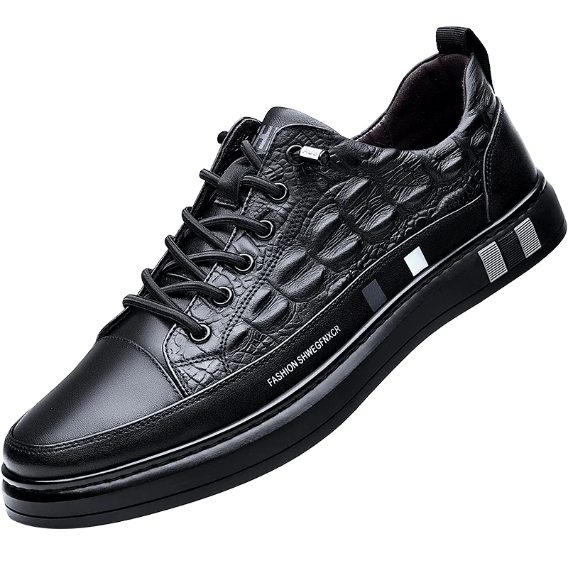 

2023 New Men's Split Leather Shoes Brand Casual Leather Anti slip Black 38-48 Fashion Man Cow Leather Shoes