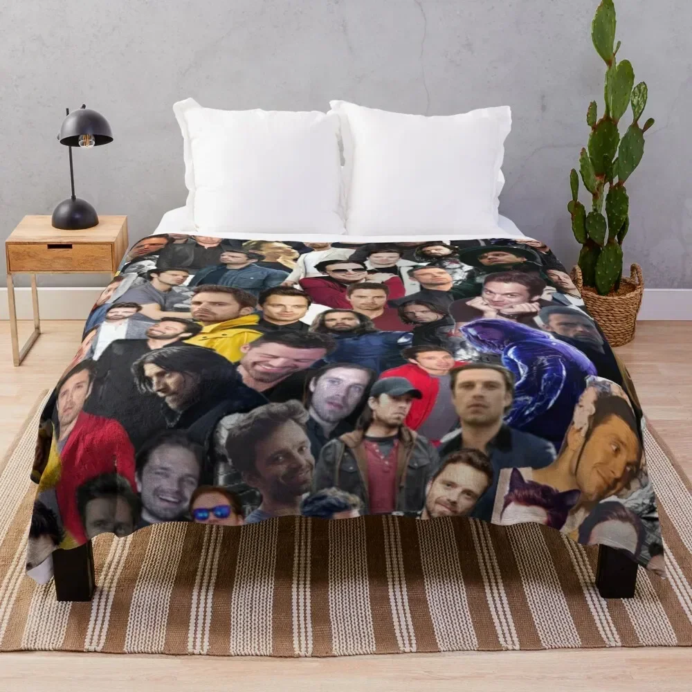 Себастьян Стэн студенческий плед пушистое мягкое Клетчатое одеяло