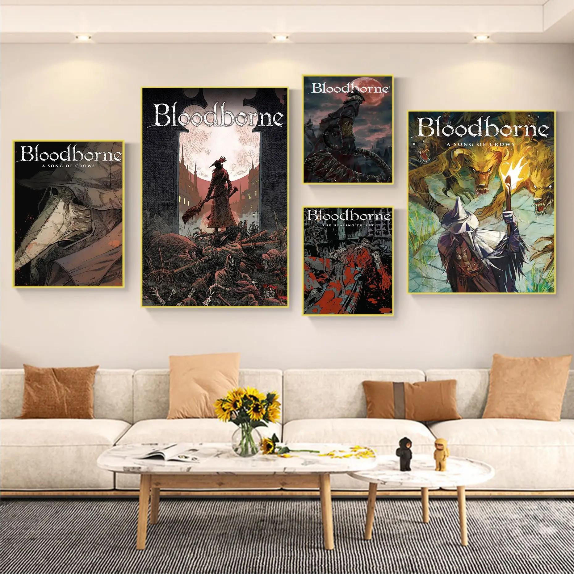 

Bloodborne Classic Vintage Posters Vintage Room Bar Cafe Decor Wall Decor