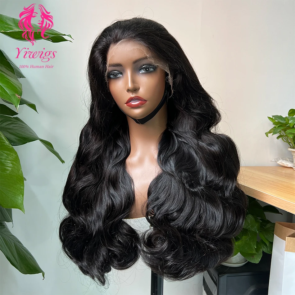 Yiwigs 200 Плотность Супер Двойная Вытянутая Объемная Волна Hd Парики Из Человеческих