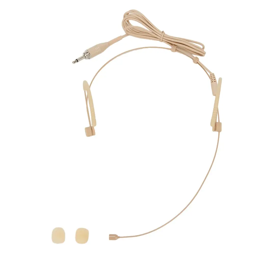 

Double Earhook Headset Mic Beige Headworn Microphone 3.5mm 3 Pin 4 Pin XLR Plug For Stage Houses Of Worship Lecturers