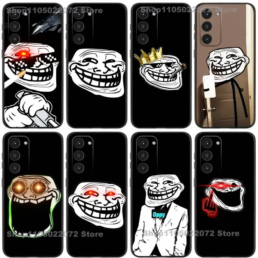 Фото Чехол для телефона Samsung Galaxy A20,21s,22,31,32,52,53,72,73,80,91 с забавными комиксами T-Trollfaces Comics MemeS, мягкий жидкий силиконовый черный чехол №1