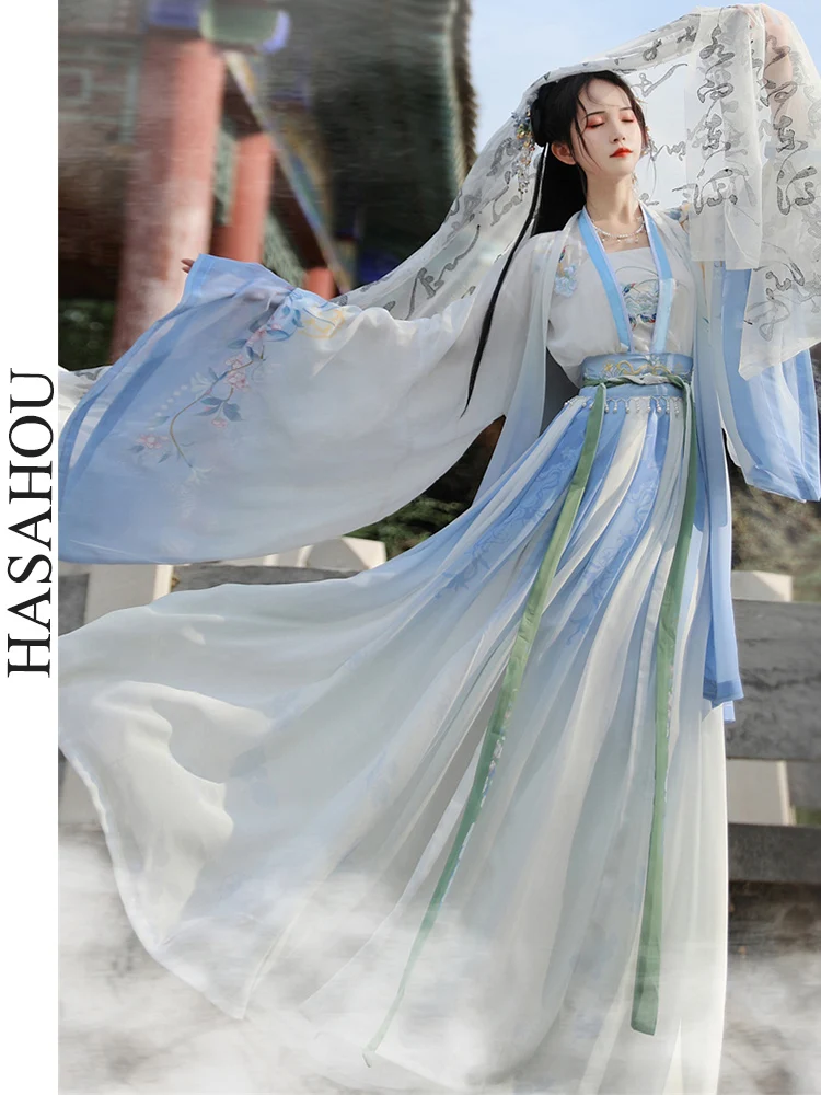 

Костюм для косплея Hanfu костюм сказочной принцессы оригинальная Династия Тан Улучшенный костюм Hanbok народного танца