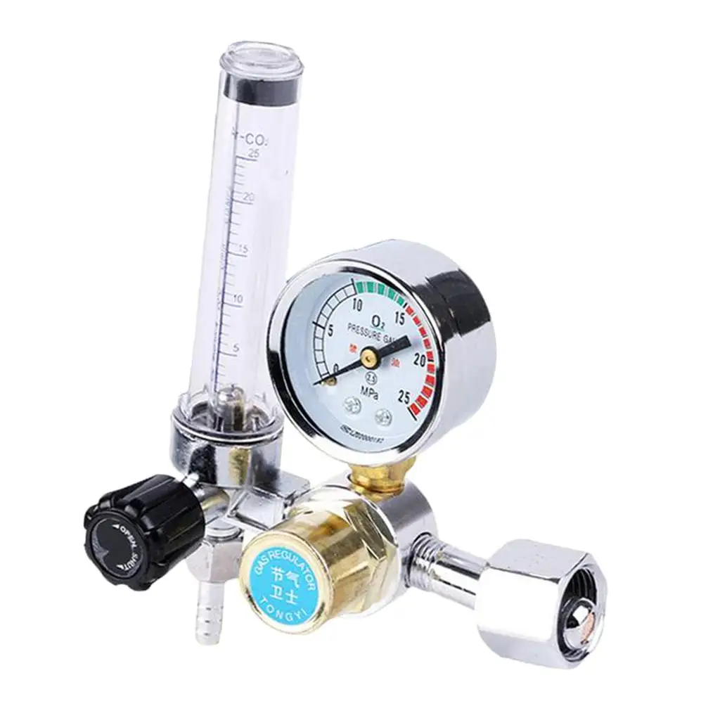 Mig/Tig Flow Meter Regulator CO2 Argon Pressure Reducer Gauge Weld Flowmeter - 0-25MPa Standard Welding Device