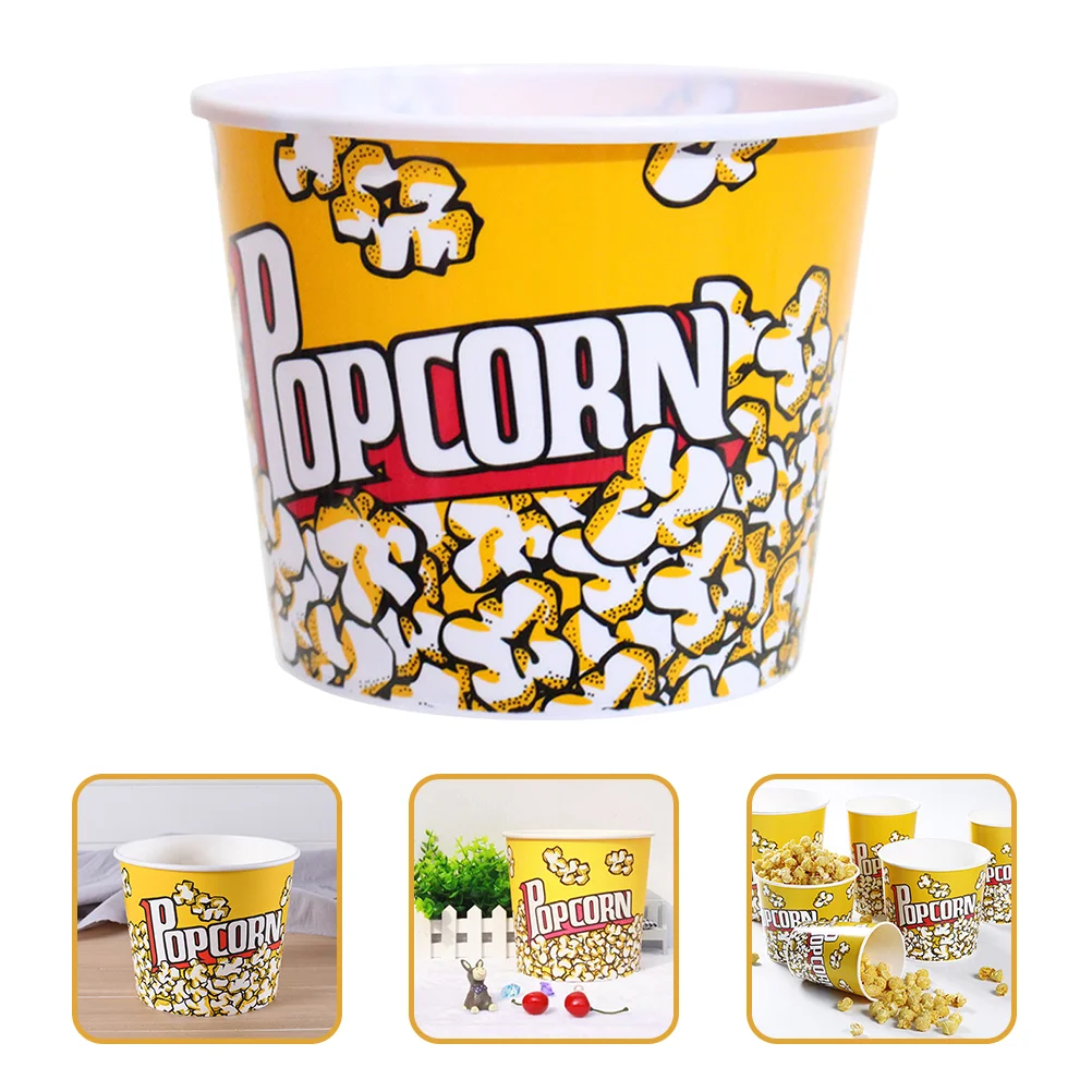 

10 Pcs Baking Wrap Boxes Popcorn Bucket Movie-night Bowl Cup Party Snack Disposable Containers Reusable Pp Child Plastic Cake