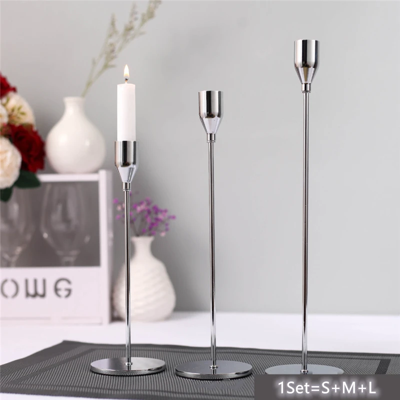 

Ins Luxury Metal Candle Holders Candlestick Fashion Wedding Table Candle Stand Exquisite Candlestick Christmas Table Home Decor