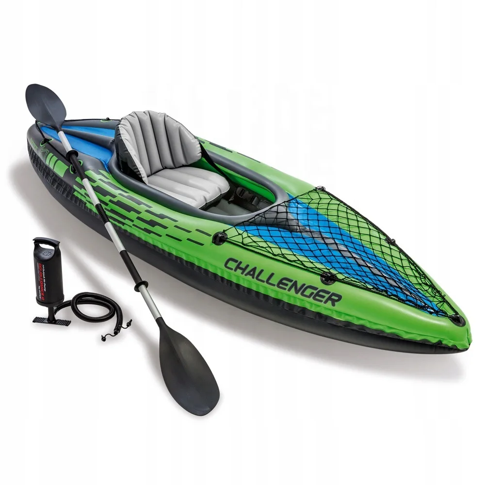 

Inflatable Rubber Boat Intex 68305 Challenger K1 One Person Drifting Kayak