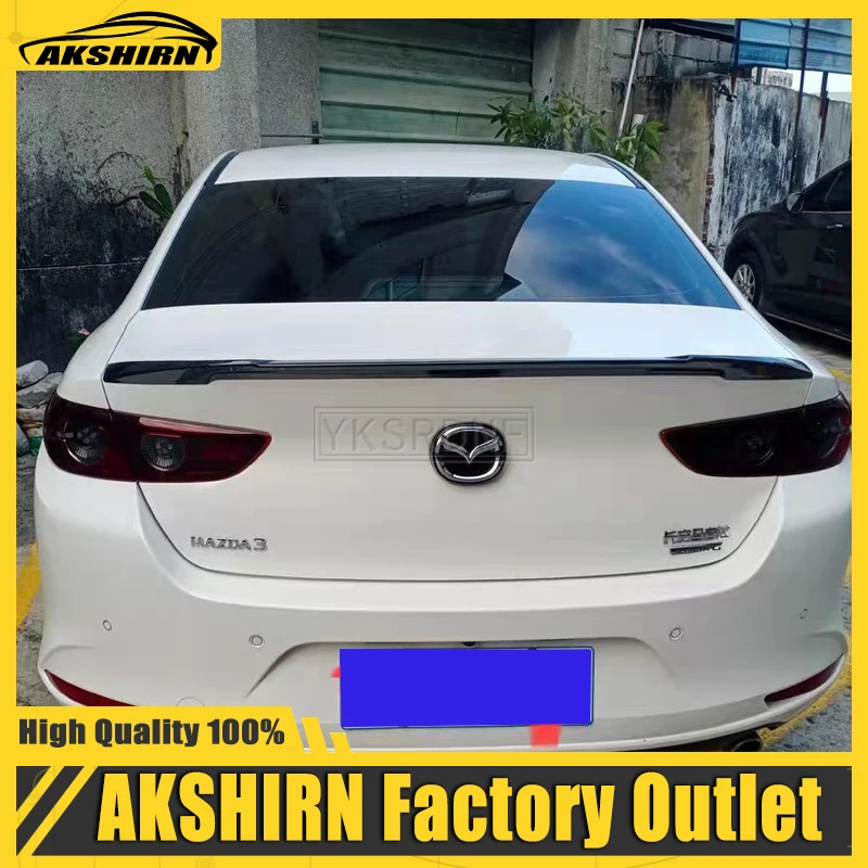 

ABS plastic primer color rear tail box wing spoiler auto parts for Mazda 3 Axela sedan 2019 2020 2021