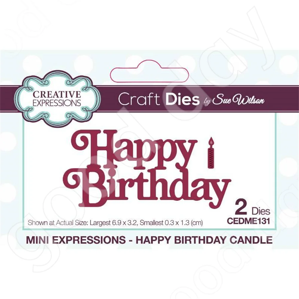 

New Happy Birthday Candle Metal Cutting Dies Scrapbook Diary Decoration Embossing Template Diy Greeting Card Handmade Hot Sale