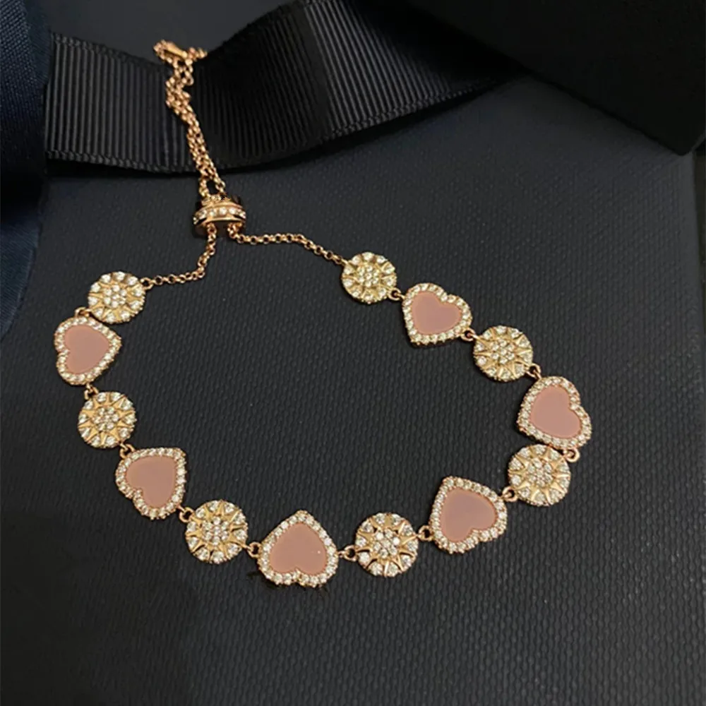 

Женский роскошный дизайнерский милый браслет в виде розовой ракушки, элегантные украшения, новый подарок на день Святого Валентина 2023