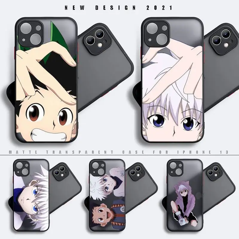 

Hunter X Hunter HXH Phone Case Black Color Matte Transparent For iPhone 13 12 11 X XR XS Pro Max Mini 7 8 Plus
