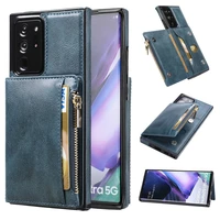 zipper wallet case for samsung galaxy note 20 ultra case leather fold purse card holder case for samsung note20 ultra cover