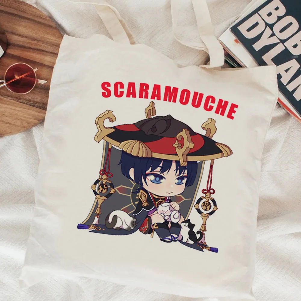 Сумка для покупок Genshin Impact многоразовая женская сумка складная Сетчатая