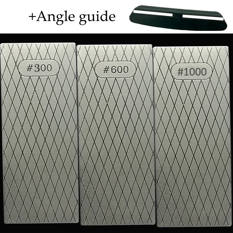 

Алмазная точилка для ножей, точилка для ножей с фиксированным углом, точилка для ножей 150x63x2,5 мм, зернистость 400, 600, 1000, 1200, направляющая под уг...