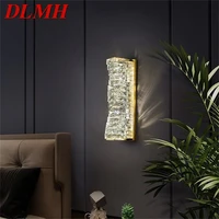 dlmh contemporary luxury wall lamp creative led lighting scones indoor crystal decorative home fixtures