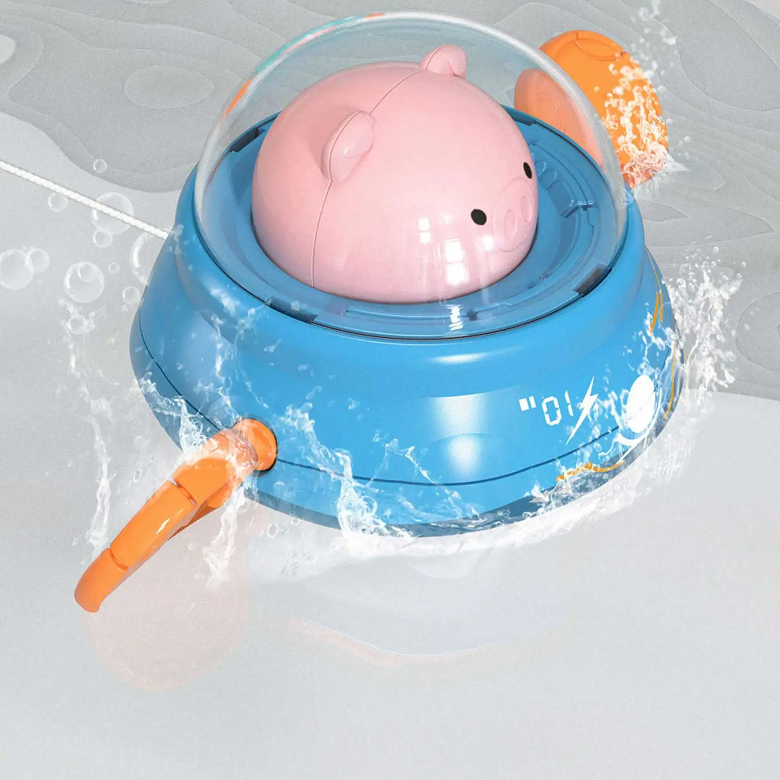Bath Toy Cute Cartoon Animal Pull The Bath Toy Pig Classic Baby Water Toy Infant Swim Wind Up Chain Clockwork Kids Beach Toy
