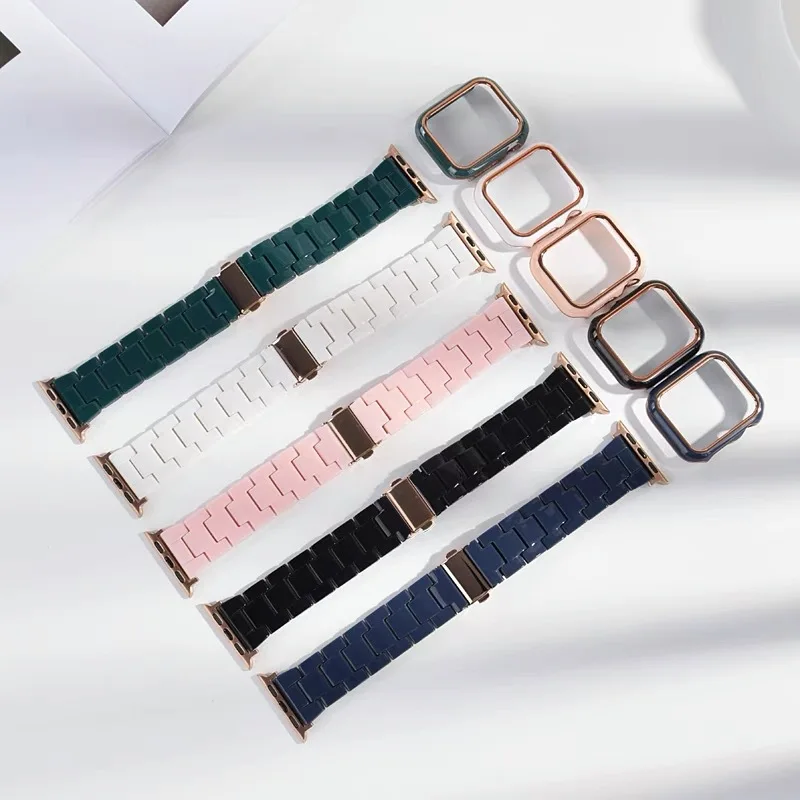 For Apple Watch Ultra 49MM Band Acrylic Strap 42MM For Iwatch Series 8 7 6 5 4 SE Strap 45mm 41MM Watch Case 40MM 44MM Bracelet