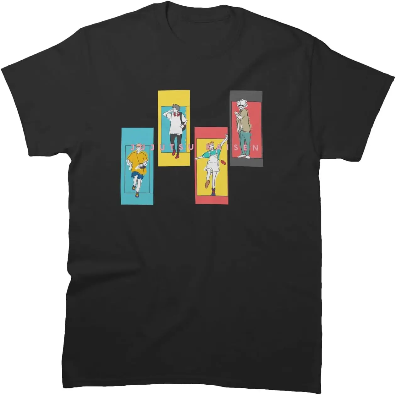 Футболка унисекс Jjk рукав отряд хлопок Sensei Friends тройник разноцветная рубашки для