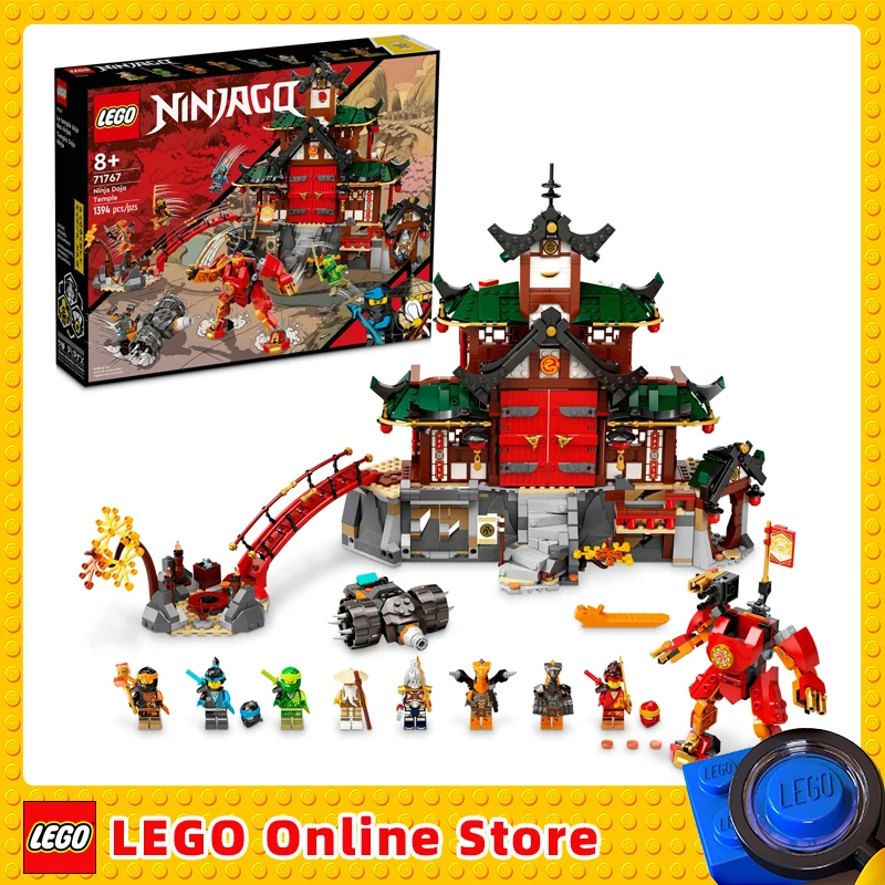 

LEGO NINJAGO Ninja Dojo Temple Masters of Spinjitzu Set 71767 with Lloyd & Kai Minifigures Toy Snake Figure Mission Banner