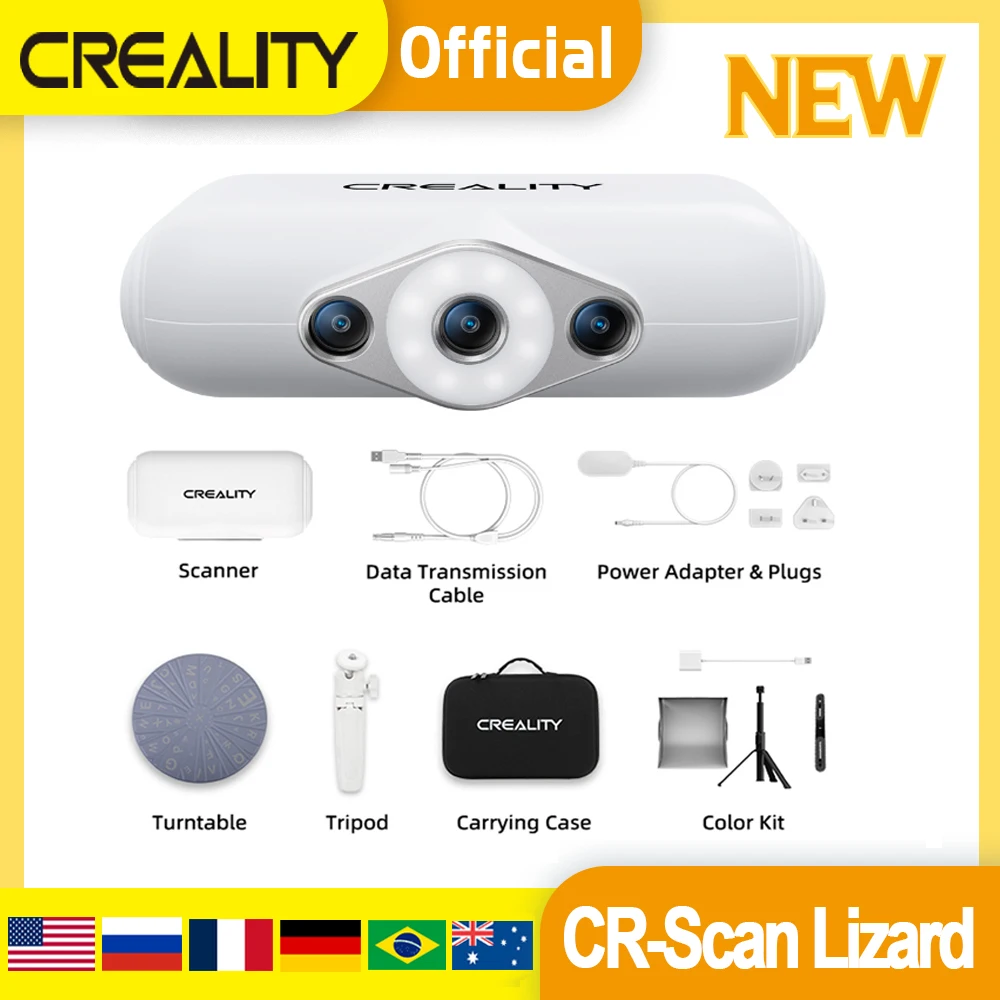 

Creality 3D Scanner CR-Scan Lizard / CR-Scan 01 High Accuracy Bright Light Scanning Multiple Mode Scanning 3D Scanner