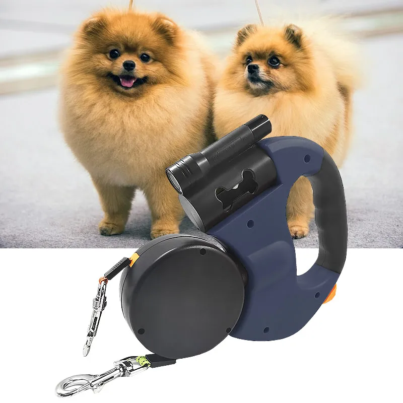 

Double Dog Leash Retractable Roulette Leash Pet Walking Lead Small And Big Dog Traction Rope 3M Long Leashes For Two Dogs