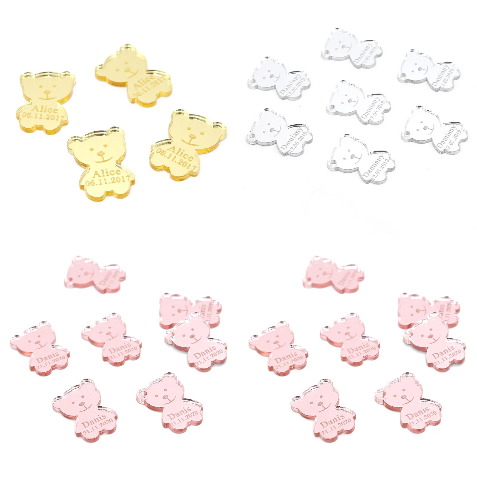 Персонализированный милый Мишка Тедди с гравировкой имени даты дня рождения