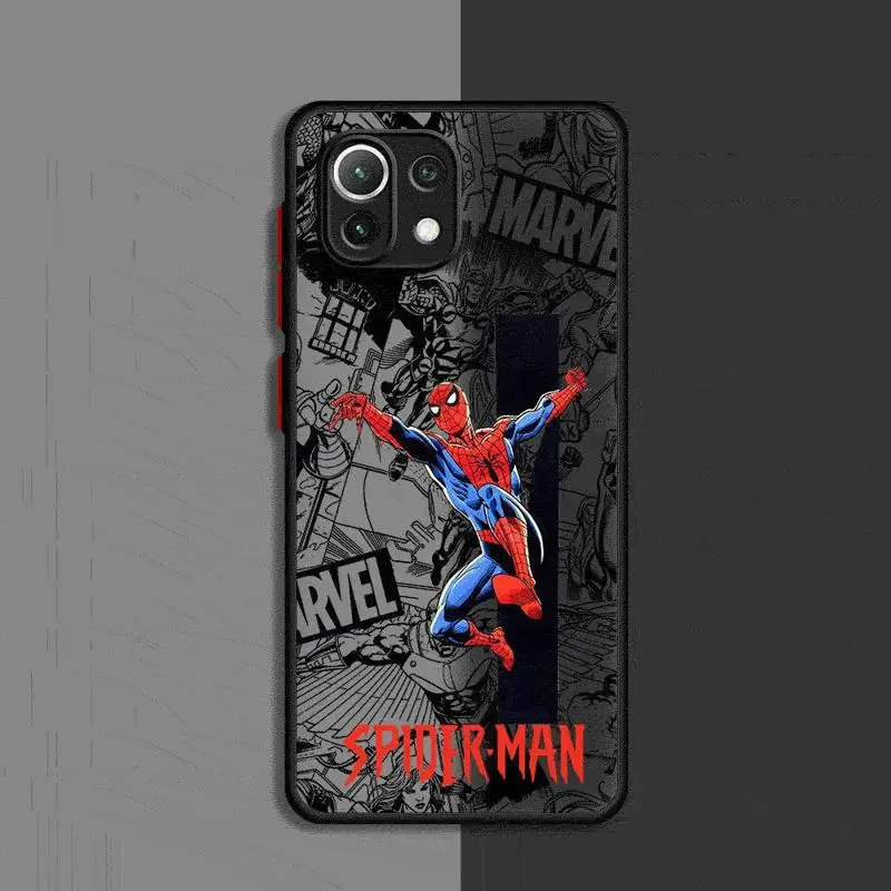 Чехол для телефона Marvel Человек-паук Xiaomi Redmi 13C1 2 5G 10C 12C 9 10 9A 9T 9C A1 A2 Plus K40 Pro матовый