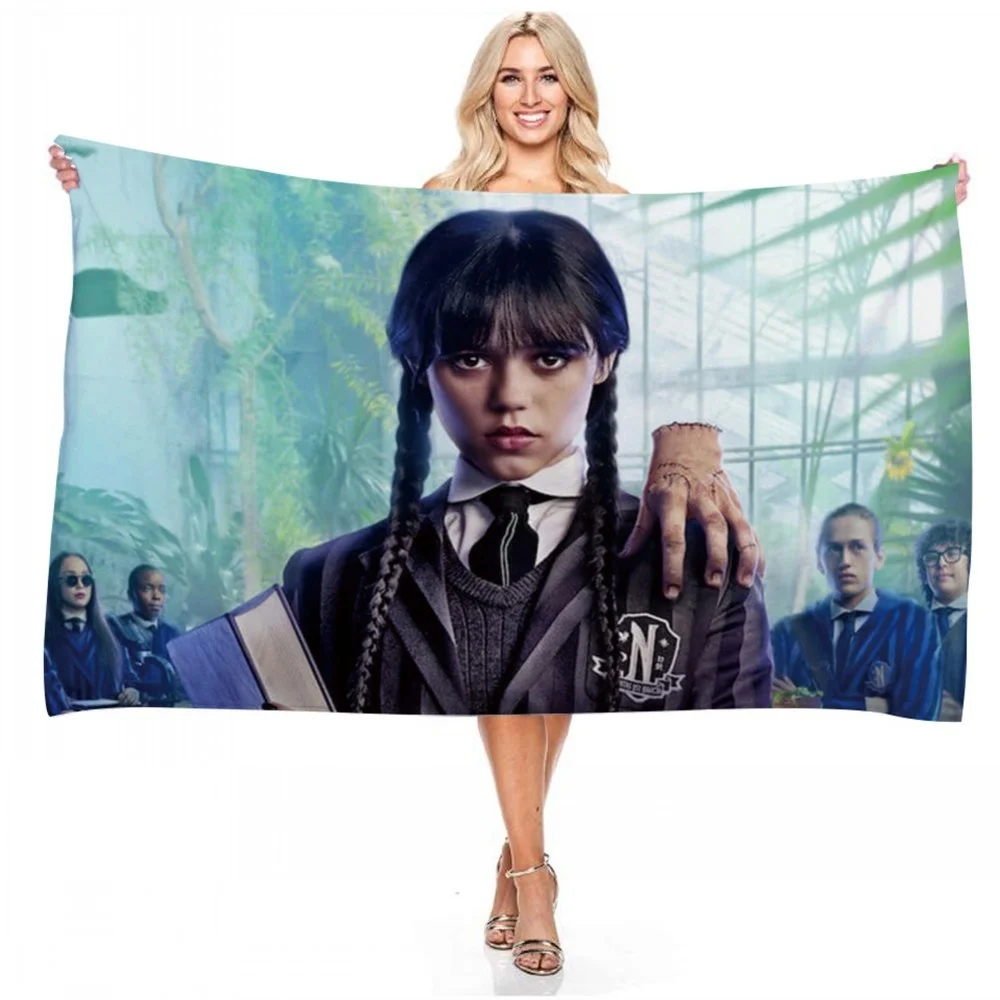3d Printed Microfiber Soft Water Absorbing Breathable For Girl Kids Decorative Cartoon Beach Towel