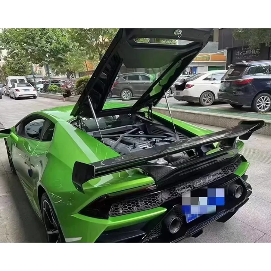 Фото Для Lamborghini Huracán EVO LP580 LP610 580 610 хвостовые плавники из углеродного волокна, задний спойлер, направляющее крыло, обновленный комплект кузова №5