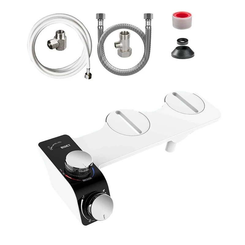 

Биде, ультратонкое сиденье для унитаза, двойное сопло, 3 режима, биде, горячая и холодная, самоочищающееся, неэлектрическое