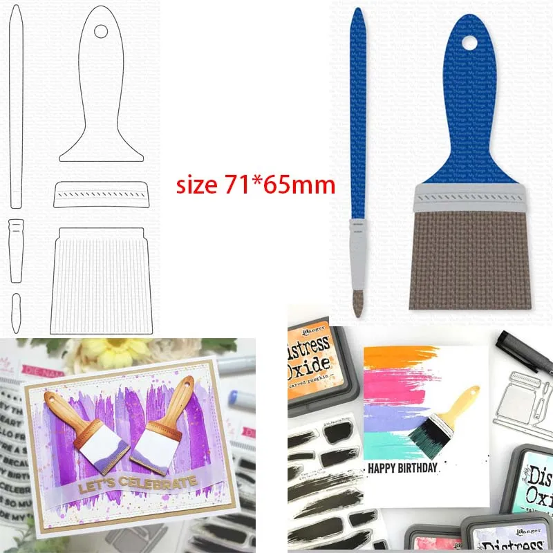 Металлические штампы кисти для рисования высечка формы карты скрапбукинга