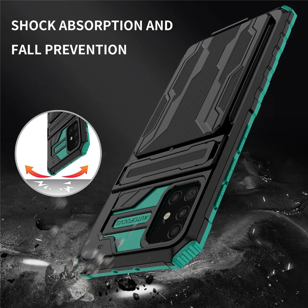 

For Samsung A31 Case For Samsung Galaxy A51 Case Armor Stand Case For Samsung A31 SM-A315F A515F A 51 31 Slot Card Holder Cover