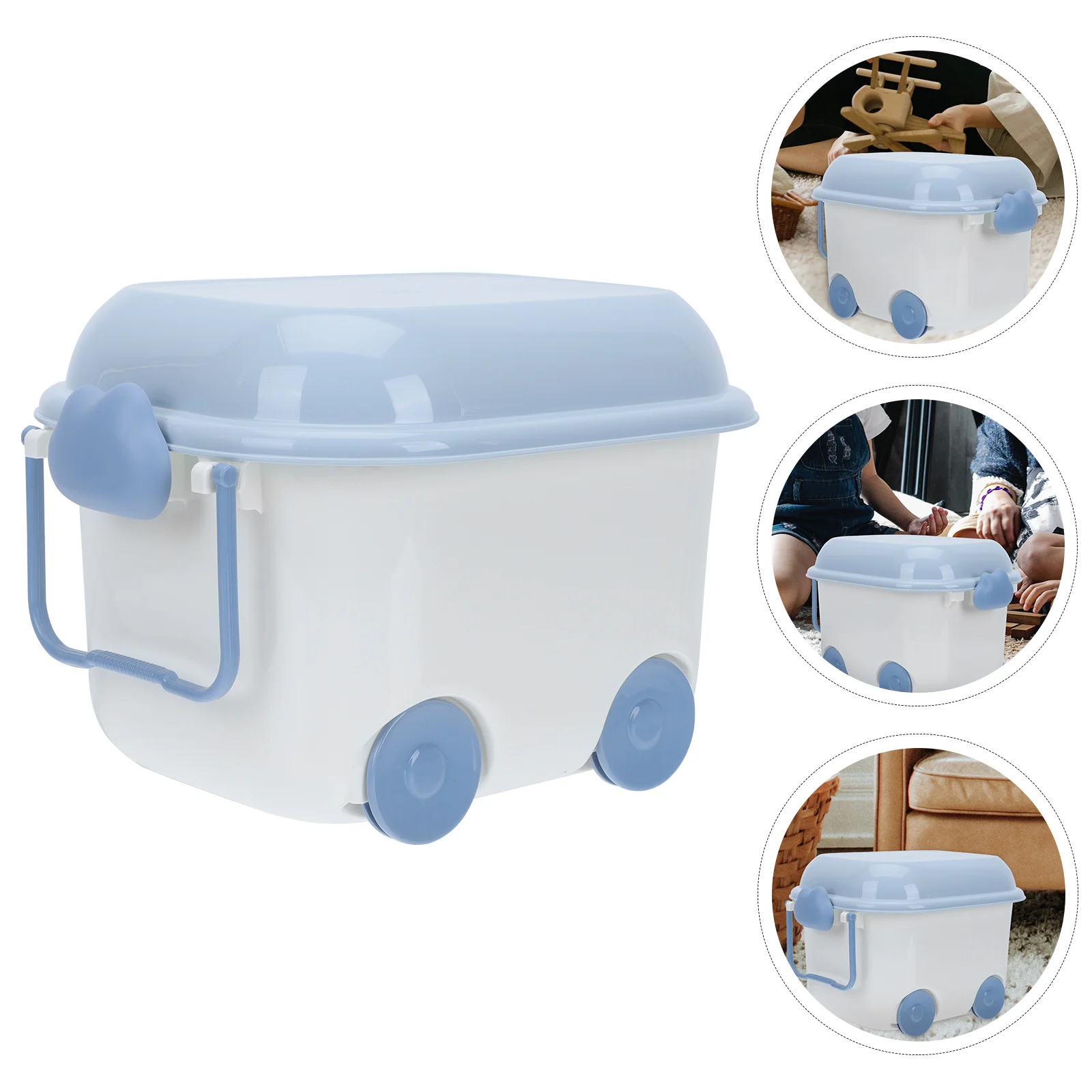 

1Pc Toy Storage Toy Bins with Lid Pantry Box Crafts Tools Box Pet Toy Box Kids Cloth Storage