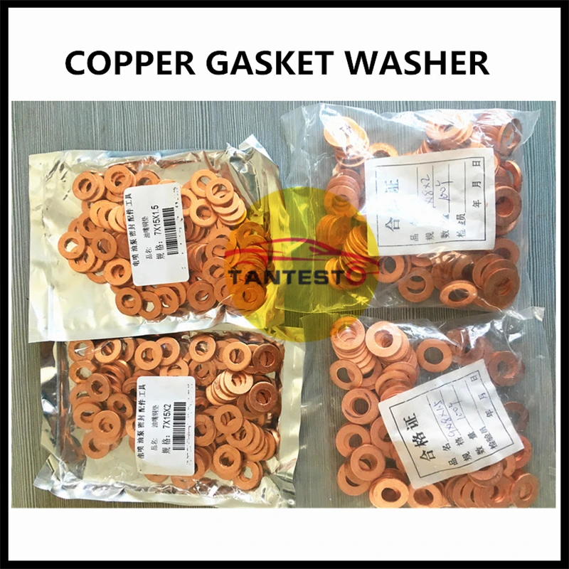 

7x15mm/9x18mm Diesel Common Rail Injector Nozzle Copper Washer Seal O Ring Pad Gasket Pump Repair Tool