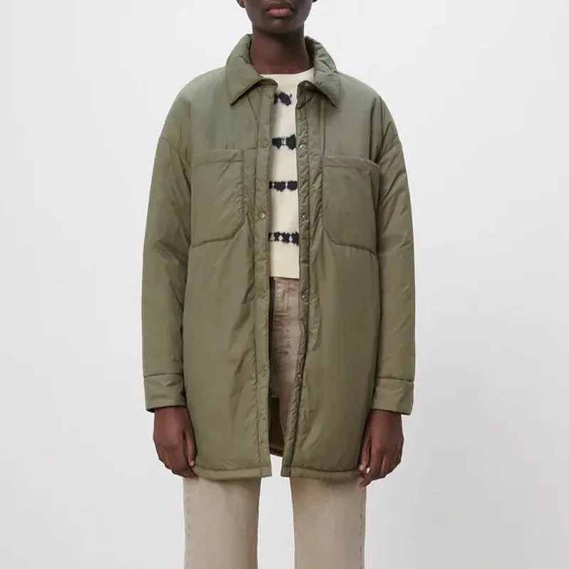 Women's Casual Loose Outerwear Vintage Overcoats Long Sleeve Slit Shirt Jackets Parkas Women's Coats Oversized Solid Overcoat