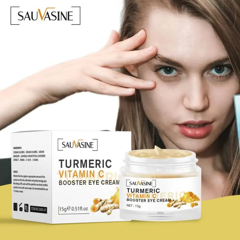 

Turmeric Vitamin C Eye Cream Anti-Wrinkle Anti Aging Moisturizing Lift Firm Brightening Remove Dark Circles Whitening Skin Care