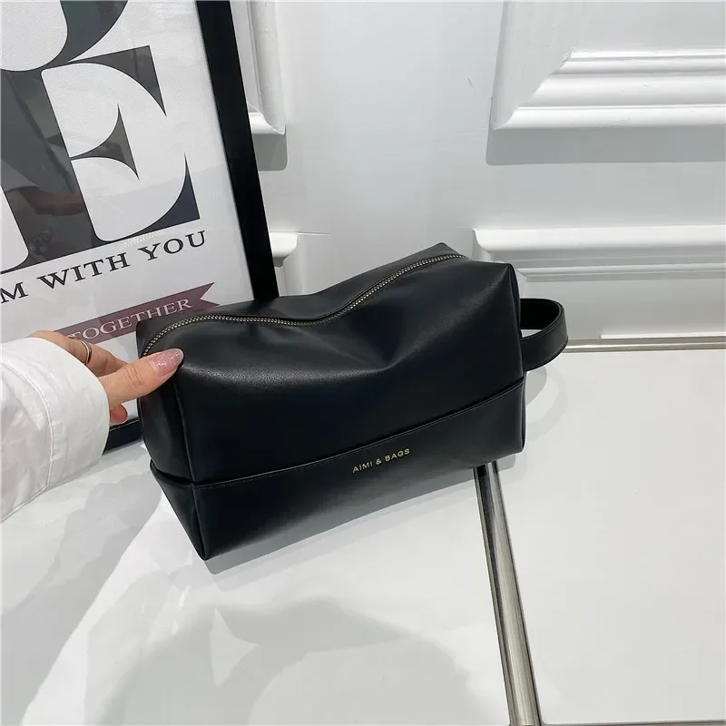 Портативная Косметичка Большой Емкости Из Мягкой Кожи